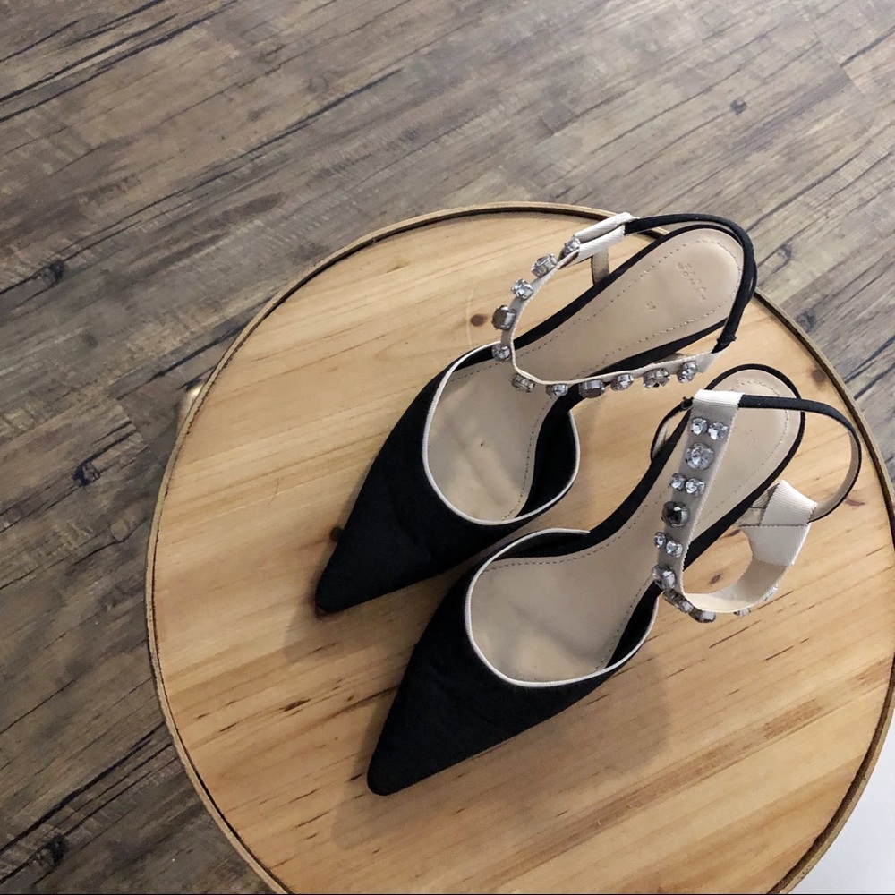 Zara Black Mules with Stud Embellishment